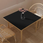 Desk Cover Mat - 38x38 Inch Waterproof Easy to Clean Can Conceal Flaws Protector The Table Top from Scratches Used for Dining (Black+Black 38x38)