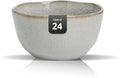 Organic Shape Restaurant Soup Bowl 5.5", Commerical Grade Catering Stoneware Soup bowl in Ir-regular Organic Shape, Chip & Scratch Resistant, Glossy Reactive Glaze Grey, Case of 24