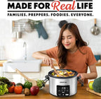 Gourmiia 4.5 Qt Programmable Slow Cooker with 5 Presets, Slow Cook, Digital Timer, Keep Warm Function, Nonstick Interior, Dishwasher Safe (Stainless Steel)