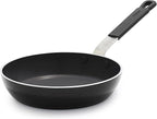 GreenPan x Bobby Flay 8" Nonstick Frying Pan Skillet, PFAS-Free Diamond Ceramic, Induction Suitable, Stay-Cool Silicone Handle, Easy Clean Dishwasher & Oven Safe, Egg & Omelet Pan, Black