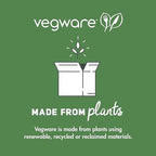 Vegware Compostable 42oz Molded Fiber To Go Containers, Case of 600, Nourish, No-Added PFAS, Reuseable, Bagasse, Meal Prep Food Storage, Suitable for Hot or Cold Food, Choice of Size 5 Lids & bases