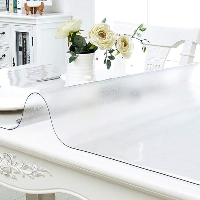 NECAUX Custom 23.6 x 35.5 Inch Frosted Desk Cover Protector, 1.5mm Thick Plastic Desk Pad, Frosted Desk Protector, Desk Mat on top of Desk, Decorative Table Protector for Writing Desk, Vanity Table