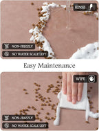 Pet Feeding Mat-Absorbent Dog Mat for Food and Water Bowl-No Stains Quick Dry Water Dispenser Mat-Dog Accessories Pet Supplies-Bowl for Messy Drinkers（Dusty Pink,17"x34"