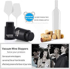 [2 PACK] Wine Bottle Stoppers,Real Vacuum Stoppers,Reusable Wine Preserver,Wine Corks Keep Fresh,Best Christmas and Birthday Gifts for Wine Lovers.