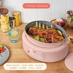 Beautiful 10-in-1 6Qt Electric Multi-Cooker with 7 Presets, Oven-Safe Pot & Lid, Sauté, Steam, Slow Cook, Slow Cooker, Simmer, Rice & More – Touch Display, Dishwasher Safe, Serves Up to 7 (Rose)