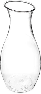 Carlisle FoodService Products 7090307 Cascata Carafe Juice Jar Beverage Decanter Only, Plastic, 1.5 L, Clear (Pack of 12)