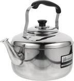 Cabilock 4L Stainless Steel Whistling Tea Kettle Stovetop Large Rapid Boil Kettle with Ergonomic Handle for Home Kitchen