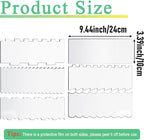 6-Piece Clear Acrylic Cake Decorating Scraper Set – Large Icing Smoothers and Edge Combs for Buttercream, Frosting, Mousse, and Baking Projects
