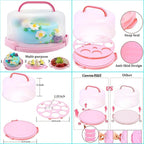 Gawren-H&E Cake Decorating Kit, 678pcs Cake Decorating Supplies Tools Kit with Cake Carrier,Rotating Turntable,Piping Bags and 74 Tips set,Cake Pan Set,Cake Baking Supplies for Beginners/Professional