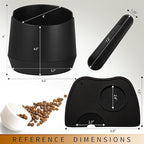 6 Inch Large Capacity Design Espresso Knock Box Tamping Mat Espresso Machine Accessories Set of 2 with Removable Knock Bar and Anti-Slip Base for Home Office Barista Tools for Bar Shop
