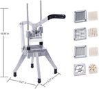 Commercial Vegetable Fruit Food Chopper Stainless Steel Replacement Blades, 1/2", 3/8", 1/4" & 6-Wedge Blades for Restaurants Home Kitchen