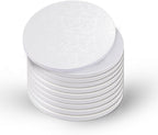 10-Pack Round White Cake Drum Board 12 Inch Sturdy 1/2 Inch Thick Full Wrap Edge Cake Base for Heavy Tiered Cakes(12" White)
