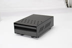Espresso Knock Box Drawer, Stainless Steel Coffee Ground Container with Removable Rubber Knocking Bar, 9.84 x 7.08 x 3.34 inch (Black)