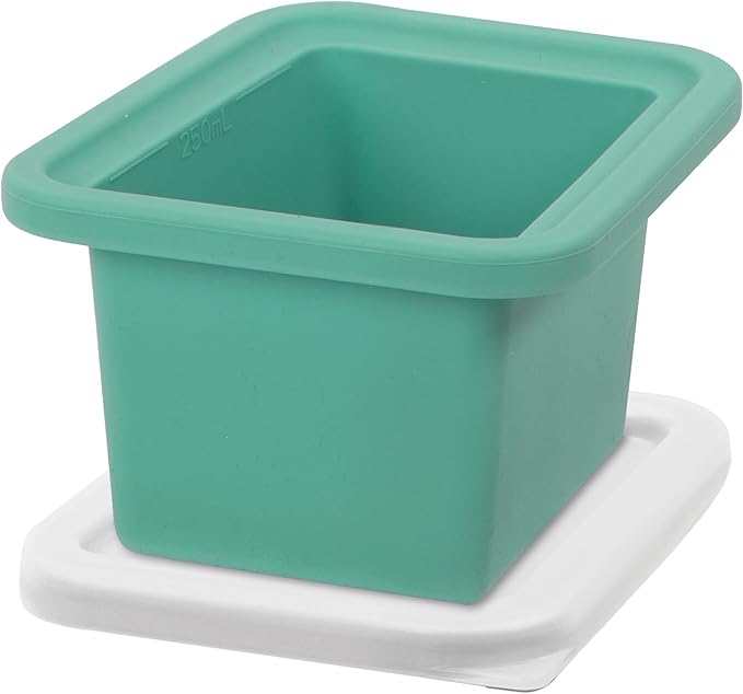 OGGI Prep & Portion Silicone Freezer Trays with Lid - Freezer Molds for Food, Ice Cube Tray, Food Prep Containers, Freezer Storage Containers, for Soup, Smoothie Cubes, Broth, Leftovers - 2 Cup x2