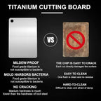 Titanium Cutting Boards for Kitchen, Non toxic Double-Side Available Chopping Boards, Easy to Clean and Store(3PCS-M+L+XL)