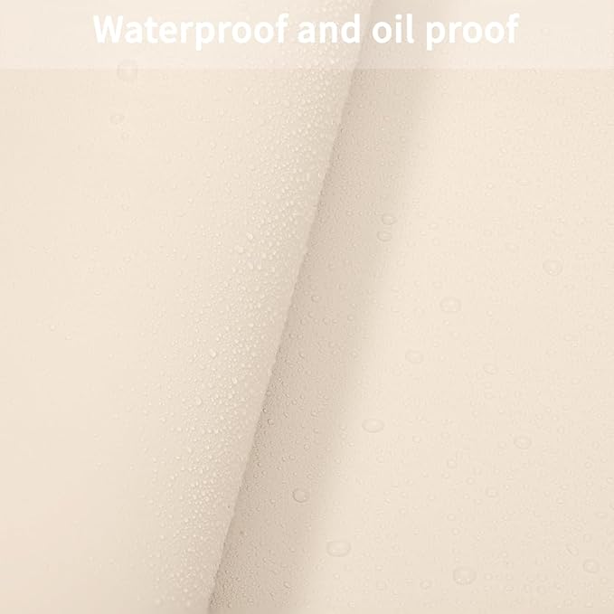 Desk Cover Protector - Used for Square Table Waterproof and Easy to Clean Good Flatness Easy to Used for Dining Table(Off White+Light Gray 44x44)