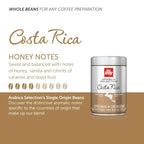 illy Whole Bean Coffee - Perfectly Roasted – Costa Rica Medium Roast - with Notes of Honey, Vanilla & Citrus - 100% Arabica Beans - No Preservatives – 8.8 Ounce