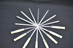 G & F Products Brazilian BBQ Skewers 16 Piece Set Stainless Steel Kabob Sticks 17-Inch Flat Blade with Hardwood Handles Reusable Commercial Grade for Grilling Meat Kebab and Outdoor Cooking