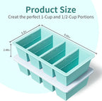 Silicone Freezer Tray for Sauce Cube: GGOW Silicone Freezing Tray for Broth Soup Storage - Freeze 250mL 125mL Souped Portion