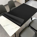 Table Mat - 32x54 Inch Waterproof Easy to Clean Can Conceal Flaws Protector The Table Top from Scratches Used for Dining (Black+Black 32x54)