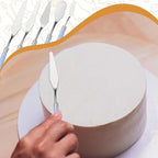 10 Pcs cake spatula set Decorating Kit Baking Supply Accessories Tools for Beginners and Pros Includes 2 Frosting Straight Angled Spatula 3 Icing Smoother Scrapers 5 Pieces Cream tools(Blue)