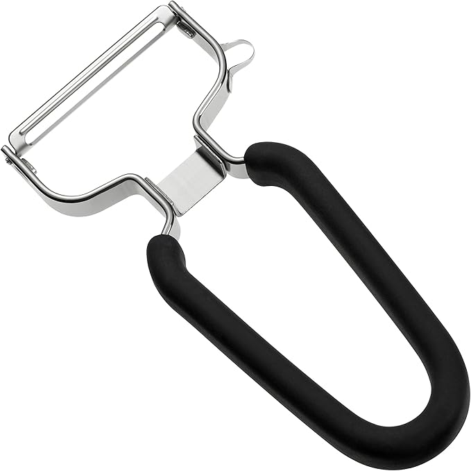 LURCH Germany Universal Ultra Sharp Stainless Steel Vegetable Y Peeler for Potatoes, All Fruits & Veggies | Non-Slip Comfortable Handle | 5.1 x 2.3 Inches / 13 cm x 6 cm - Black