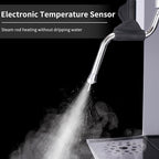 Commercial Milk Frother, 2500W 110V Automatic Steam Boiling Water Machine Electric Steam Milk Frothing Machine Espresso Coffee Milk Foam Machine Steamer with LED Display for Coffee Tea Shop