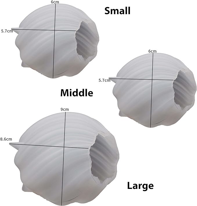 3 Pack Wave Candle Molds - Multiple Size Ball, Spiral & Resin Casting Molds for Soap Making & Home Decor