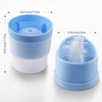 Ice Ball Maker Mold, Large Whiskey Ice Cubes Mold Round Ice Cube Mold, Easy Release Sphere Ice Mold, Silicone Ice Molds for Whiskey Cocktails Juice, Blue, Set of 2