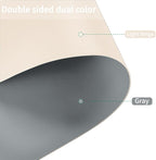Table Protector Pad for Dining Room Table - Can Be Used On Both Sides Waterproof and Easy to Clean Good Flatness Used for Dining Table(Off White+Light Gray 46x96)