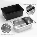 Espresso Knock Box, Stainless Steel Coffee Knock Box Large Capacity Coffee Pucks Container Espresso Machine Tool for Coffee Ground