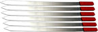 Premium Stainless Steel Barbecue Skewers BBQ Outdoor Grill Skewer stick Barbecue Fork with Solid Wood Handle for Grilling Shish Kebob Koubideh Persian Brazilian Kebab 1" wide + 1 Free Skewer (6pcs)
