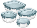 Bormioli Rocco Frigoverre Evolution Collection - 5.5-Inch Round Container - 50 cl (17 oz.) - Grey