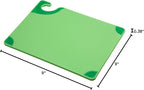 San Jamar Saf-T-Grip Plastic Cutting Board with Safety Hook, 9" x 12" x 0.375", Green
