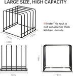 Cutting Board Organizer (2 Pc), Kitchen Cabinet Organizer, Baking Sheet Holder with 5 Divided Slots, for Countertop or Cabinet Storage, Space Saving