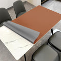 Leather Table Cover,1.8mm Thick,36x48 Inch Table Protector,Table Protector for Dining Room Table,Dining Table Cover,Table Cover Protector,Wood Table Protector(Brown+Gray,36x48)