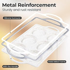 Muffin Top Pan Non Stick, 4 Inch Metal Frame Round Egg Baking Pan for Oven English Muffins, Whoopie Pies, Corn Bread, Egg Bites, Breakfast Sandwiches Tarts 4 Pack Confetti