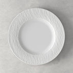 Villeroy & Boch Manufacture Rock Blanc 4-Piece Place Setting, Plates & Bowls, Premium Porcelain, Made in Germany, Matte White