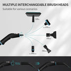 Handheld Pressurized Steam Cleaner. 4Bar for Home, Kitchen, Bathroom, 15s Heat-Up, 6 Adjustable Levels, Large 42.27oz Tank, Portable Steamer for Tile, Grout, Floor, Shower, Walls with 12 Accessories
