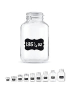 Bormioli Rocco Glass Fido Jars - 135.¼ Ounce - 4 Liter, with hinged hermetically Sealed Airtight lid for Fermenting, Canning, Preserving, With Exclusive Paksh Novelty Chalkboard Labels Set (1 Pack)