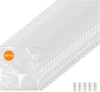 MEGAWISE Vacuum Zipper Bags 20Pcs (12 * 13.5in), BPA Free, Reusable Food Storage Bags with Air Valve for Sous Vide Cooking/Freezer/Microwave Heating, with 5 Seal Clips.