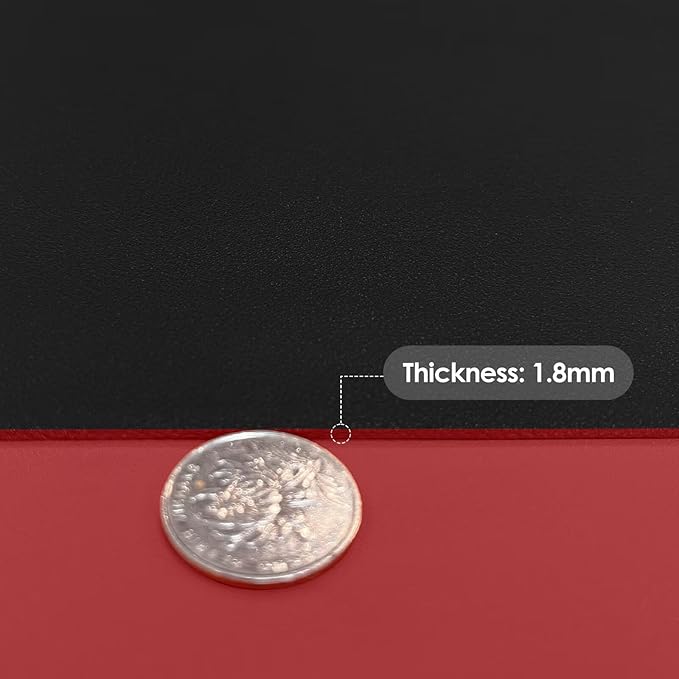 Vanity Protector Mat - Can Be Used On Both Sides Waterproof and Easy to Clean Good Flatness Used for Dresser Table(Black+Wine Red 10x48)
