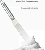NewlineNY Professional Baker’s All Stainless Steel 4 Spatula Set – 6” 8” 10” and 12” Offset Blades for Better Icing Frosting Decorating