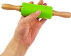 6 Pack Small Rolling Pin for Kids, Kids Rolling Pin for Home Kitchen (6 colors) (9 Inch)