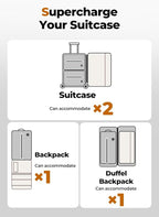 Vacuum Bags for Travel with Wireless Pump, IP67 Waterproof, Reusable Space Saver Compression Bags for Backpack, Suitcase, Home Storage(1 Pack + Pump)