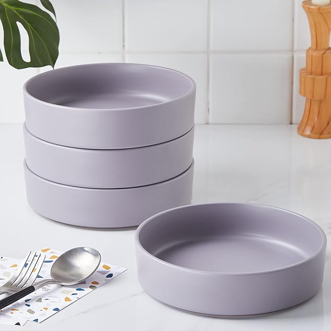 Stone Lain Cleo Stoneware 32-piece Round Dinnerware Set, Light Gray,Service For 8,Coupe - Celina