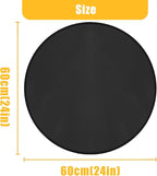 24" Round Grill Mat, Fire Pit Mat Fireproof Under Grill Mat Oil-Proof Waterproof BBQ Pad for Outdoor Grill Accessories, Heat Resistant Protective Deck and Patio Mat Fire Resistant Pad