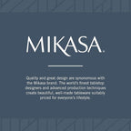 Mikasa Delray 40-Piece White Dinnerware Set, Service for 8, Durable Porcelain Plates, Bowls, and Mugs, Dishwasher and Microwave Safe