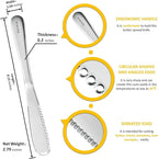 Butter Spreader Knife for Cold Butter above 20℉, Butter Slicer, Butter Curler, Butter Grater, Butter Blade (1 knife)
