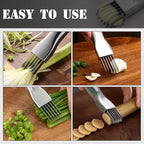 2024 New Shred Silk The Knife, Stainless Steel Chopped Green Onion Knife, Kitchen Vegetable Cutter Sharp Scallion Shredding Cutter Shred Knife Household Multifunctional Food Slicer Gadget